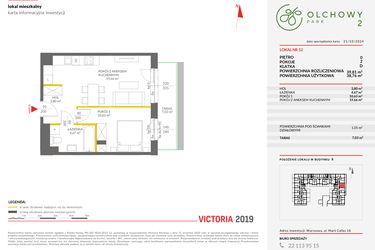 Rzut - Mieszkanie na sprzedaż 2 pokoje o powierzchni 39,81 m² - numer B.52 w Olchowy Park II