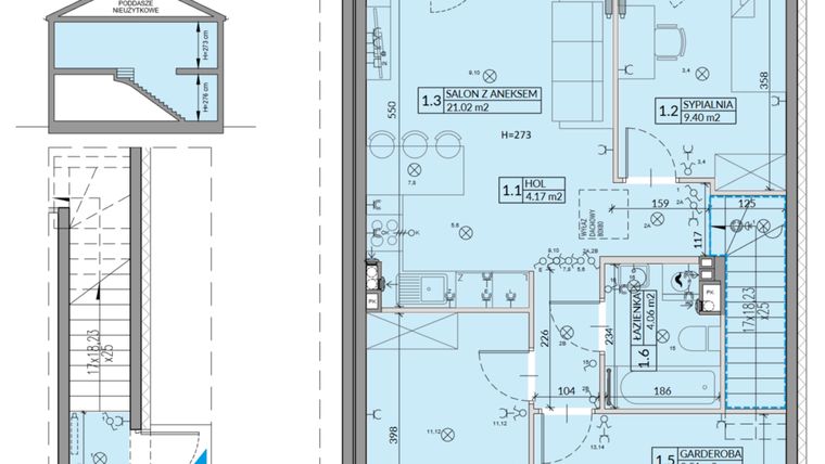 Rzut - Mieszkanie na sprzedaż 4 pokoje o powierzchni 64,03 m² - numer 48B w Domy na Witosa