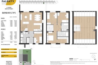 Rzut - Dom na sprzedaż 5 pokoi o powierzchni 116,65 m² - numer 15 w Falenty Home II