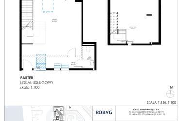 Rzut - Lokal użytkowy na sprzedaż 1 pokój o powierzchni 126,3 m² - numer G.0U02 w Nadmotławie Apartments