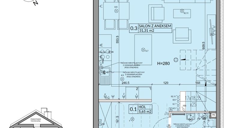 Rzut - Dom na sprzedaż 4 pokoje o powierzchni 82,62 m² - numer 40A w Nova Magdalenka 7 etap IV-VI