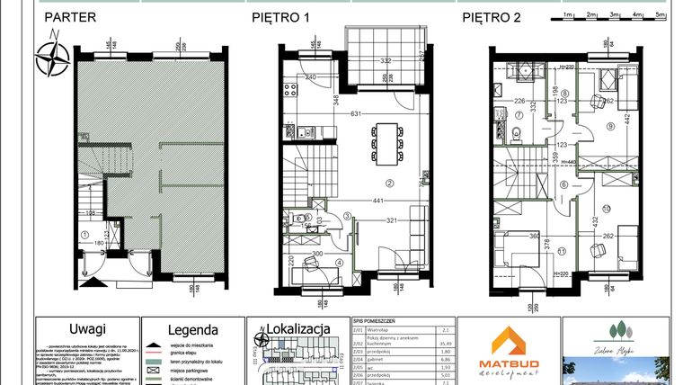 Rzut - Mieszkanie na sprzedaż 5 pokoi o powierzchni 98,32 m² - numer 20C/2 w Zielone Alejki etap II