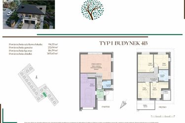 Rzut - Dom na sprzedaż 5 pokoi o powierzchni 116,59 m² - numer 4B w Olechowska Verde