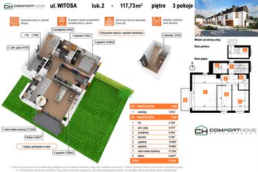Rzut - Mieszkanie na sprzedaż 6 pokoi o powierzchni 117,73 m² - numer A2 w Osiedle Witosa