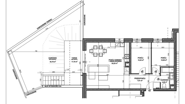 Rzut - Mieszkanie na sprzedaż 3 pokoje o powierzchni 65,87 m² - numer N.D.00.05 w Nobilis