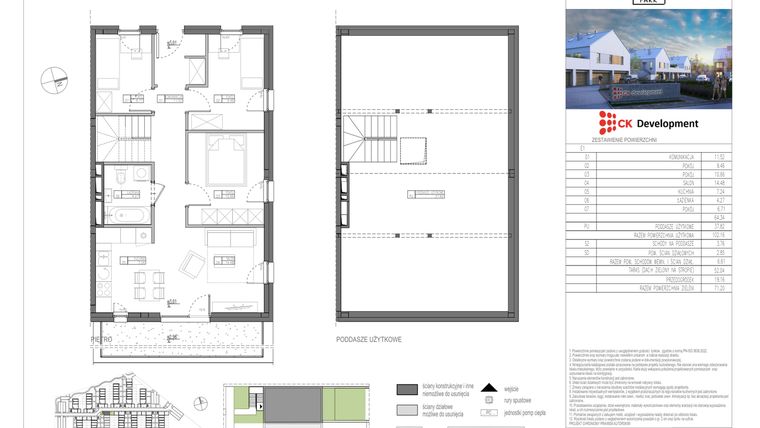 Rzut - Dom na sprzedaż 4 pokoje o powierzchni 102,13 m² - numer E.1 -mieszkanie w Nova Wola Park