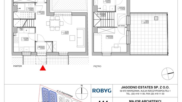 Rzut - Dom na sprzedaż 4 pokoje o powierzchni 82,34 m² - numer RJ5/D2/D24/B w Robyg Jagodno