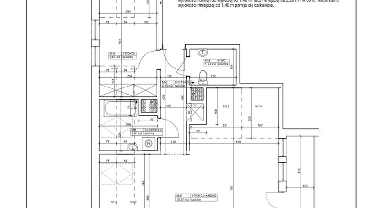 Rzut - Mieszkanie na sprzedaż 2 pokoje o powierzchni 56,07 m² - numer 8 w Bydgoska 19
