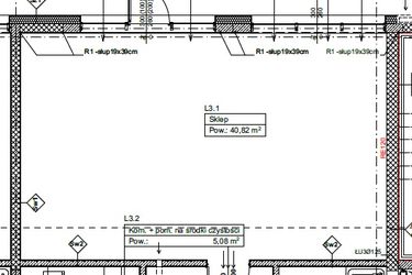 Rzut - Lokal użytkowy na sprzedaż 3 pokoje o powierzchni 55,17 m² - numer L3 w Zielone Tarasy