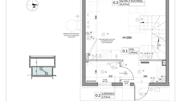 Rzut - Dom na sprzedaż 4 pokoje o powierzchni 74,84 m² - numer 29 w Boska Ksawerowska 2 etap 2