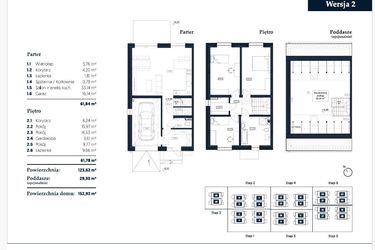 Rzut - Dom na sprzedaż 5 pokoi o powierzchni 122,18 m² - numer 2 w Iwa Park
