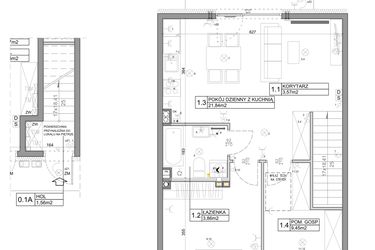 Rzut - Mieszkanie na sprzedaż 3 pokoje o powierzchni 58,82 m² - numer 66 w Manufaktura Marki 2 etap III