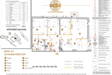 Rzut - Mieszkanie na sprzedaż 4 pokoje o powierzchni 122,64 m² - numer B1.B2.P3.M25 w Faktoria Młyn