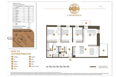 Rzut - Mieszkanie na sprzedaż 4 pokoje o powierzchni 116,35 m² - numer B1.B2.P2.M16 w Faktoria Młyn