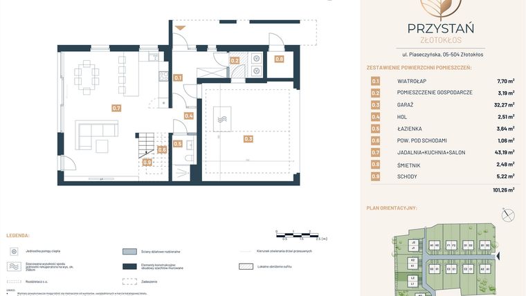Rzut - Dom na sprzedaż 5 pokoi o powierzchni 195,17 m² - numer L2 w Przystań Złotokłos