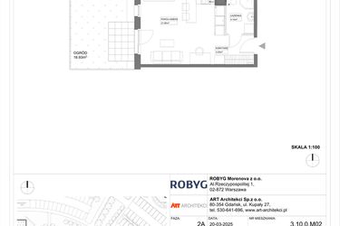 Rzut - Mieszkanie na sprzedaż 1 pokój o powierzchni 29,17 m² - numer 3.10.0M02 w Szumilas etap III