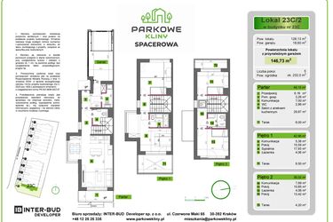 Rzut - Dom na sprzedaż 5 pokoi o powierzchni 146,73 m² - numer 23C/2 w Parkowe Kliny