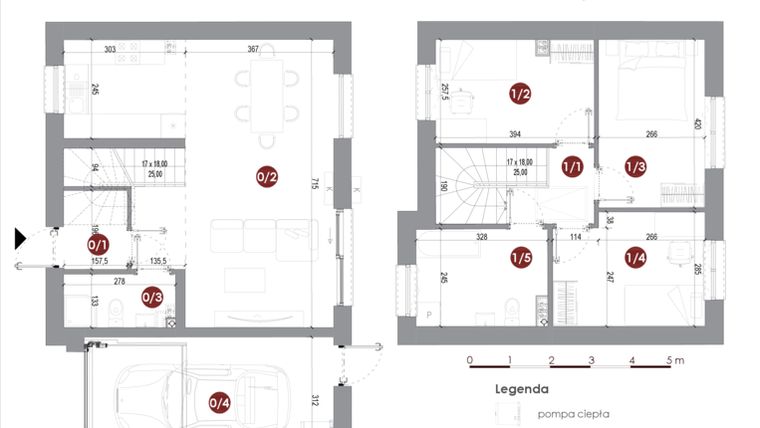Rzut - Dom na sprzedaż 4 pokoje o powierzchni 102,6 m² - numer 3A w Parkowy Zakątek