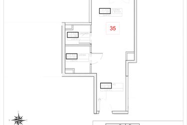 Rzut - Mieszkanie na sprzedaż 1 pokój o powierzchni 30,86 m² - numer A3-1 w Rezydencja Ogród Saski etap I i II