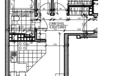 Rzut - Mieszkanie na sprzedaż 3 pokoje o powierzchni 51,84 m² - numer 8 w Staroniwskie Sady etap II