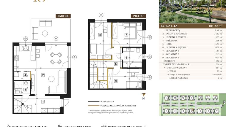 Rzut - Dom na sprzedaż 4 pokoje o powierzchni 101,32 m² - numer 4A w Lawinowa 18
