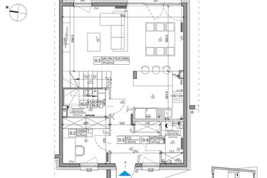 Rzut - Dom na sprzedaż 5 pokoi o powierzchni 109,04 m² - numer 5B w Miasto Ogród 5