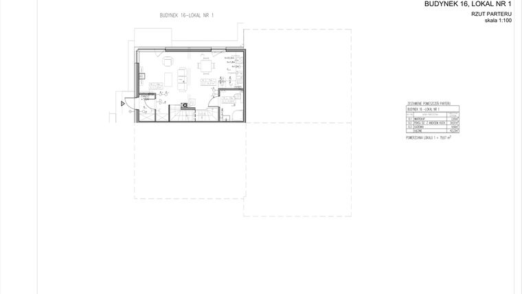 Rzut - Dom na sprzedaż 4 pokoje o powierzchni 80 m² - numer 4plex 16.1 w Tesoro Golf Park