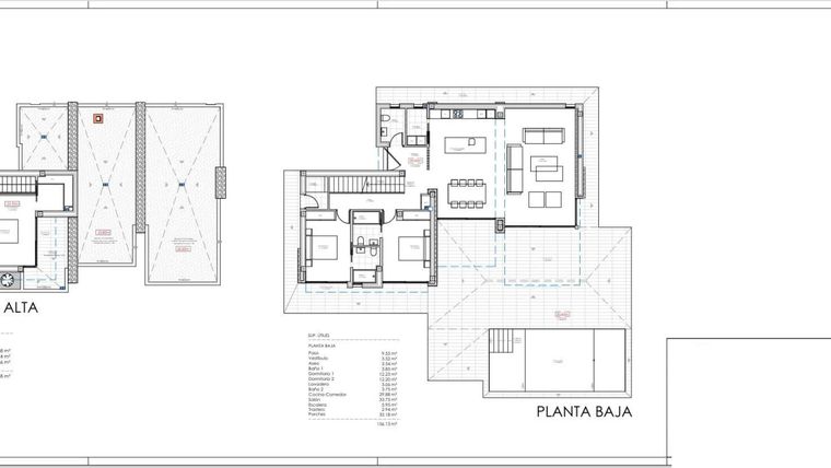 Rzut - Dom na sprzedaż 3 pokoje o powierzchni 235 m² - numer 1 w Willa w Denii - 26144652