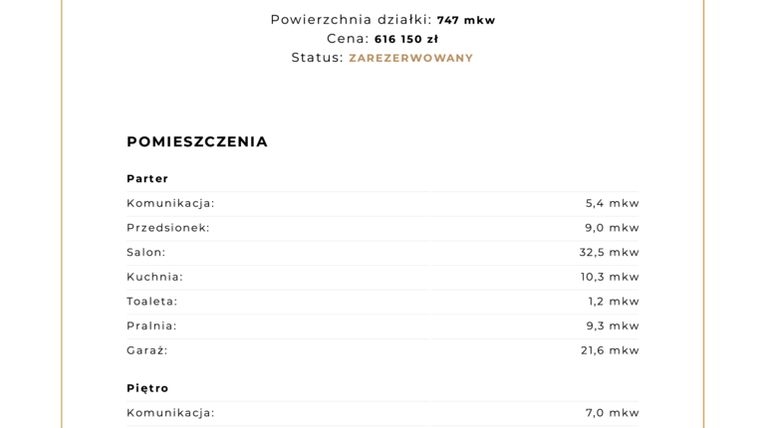 Rzut - Dom na sprzedaż 4 pokoje o powierzchni 147 m² - numer Dom 9 w Osiedle Diamentove