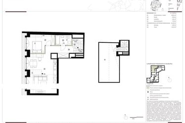 Rzut - Mieszkanie na sprzedaż 2 pokoje o powierzchni 52,62 m² - numer F.4.1 w Nowa Stawowa