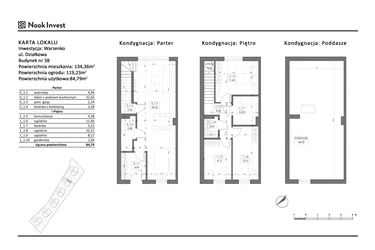 Rzut - Dom na sprzedaż 5 pokoi o powierzchni 84,79 m² - numer 3B w Domy nad jeziorem w Warzenku