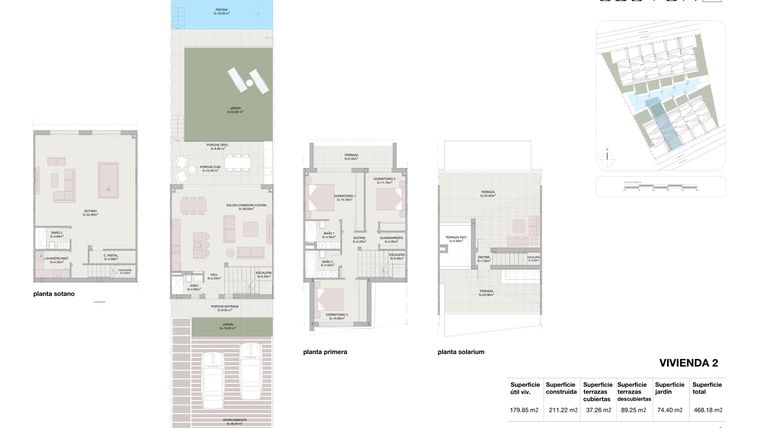 Rzut - Mieszkanie na sprzedaż 3 pokoje o powierzchni 206,19 m² - numer 2 w Eleven 41