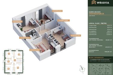 Rzut - Dom na sprzedaż 5 pokoi o powierzchni 106,08 m² - numer C4/B w Dobre Miejsce Owsianka