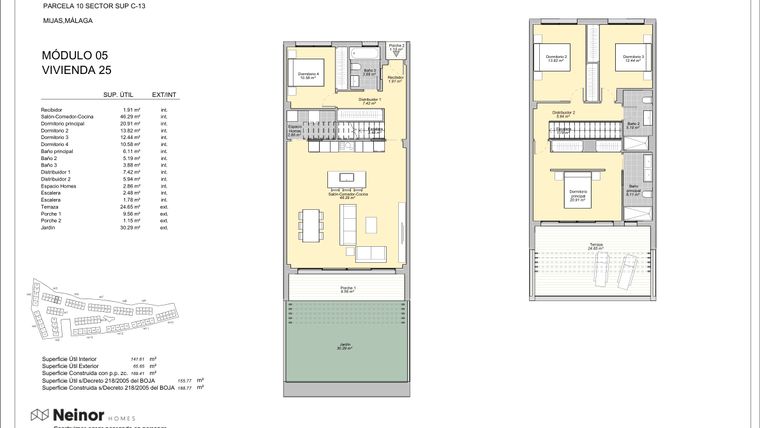 Rzut - Mieszkanie na sprzedaż 4 pokoje o powierzchni 141 m² - numer 5.25 w Evergreen Homes - Mijas