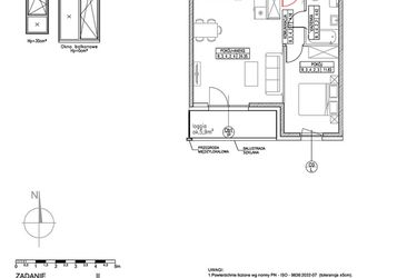 Rzut - Mieszkanie na sprzedaż 2 pokoje o powierzchni 44,76 m² - numer B.3.4.2 w Forma II
