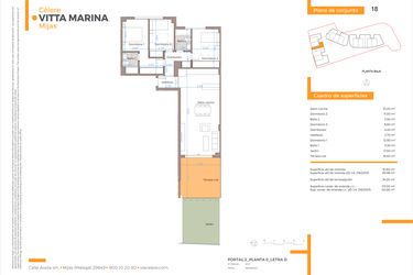 Rzut - Mieszkanie na sprzedaż 3 pokoje o powierzchni 96,68 m² - numer P2-0D w Vitta Marina