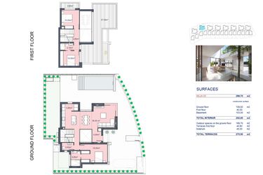 Rzut - Dom na sprzedaż 3 pokoje o powierzchni 252,3 m² - numer 48.22 w Domy w Torre-Pacheco - 20557990