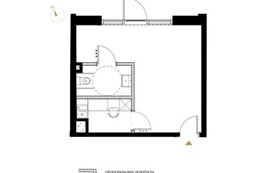 Rzut - Lokal użytkowy na sprzedaż 1 pokój o powierzchni 34,06 m² - numer 8.1 w BIZPARK D