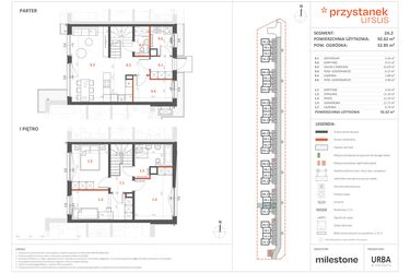 Rzut - Dom na sprzedaż 5 pokoi o powierzchni 92,62 m² - numer 2A.2 w Przystanek Ursus