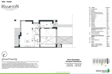 Rzut - Dom na sprzedaż 4 pokoje o powierzchni 188,06 m² - numer HB9A w Hampton Residence Wilanów