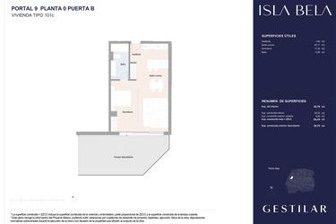 Rzut - Mieszkanie na sprzedaż 1 pokój o powierzchni 50,32 m² - numer 90B w Isla Bela