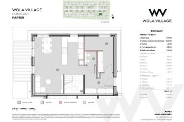 Rzut - Dom na sprzedaż 5 pokoi o powierzchni 144,75 m² - numer B.2A/1 w Wola Village