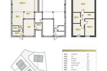 Rzut - Dom na sprzedaż 3 pokoje o powierzchni 156,24 m² - numer 4B w Na Wzgórzu 2