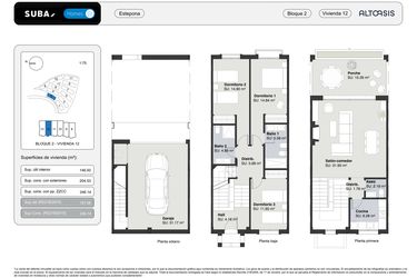 Rzut - Dom na sprzedaż 3 pokoje o powierzchni 246,14 m² - numer 12 w Altoasis