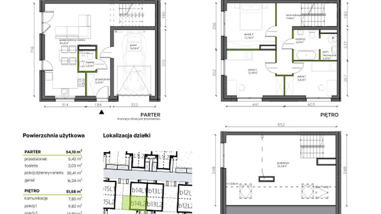Rzut - Dom na sprzedaż 5 pokoi o powierzchni 138,22 m² - numer b14.L2 w Ogrody Wojszyce