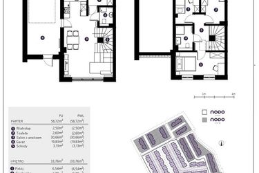 Rzut - Dom na sprzedaż 4 pokoje o powierzchni 92,48 m² - numer 16B w Osiedle Nodo