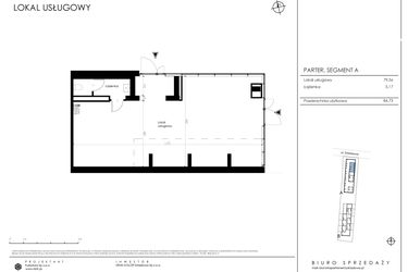 Rzut - Lokal użytkowy na sprzedaż 1 pokój o powierzchni 84,73 m² - numer A-LU w Apartamenty Składowa