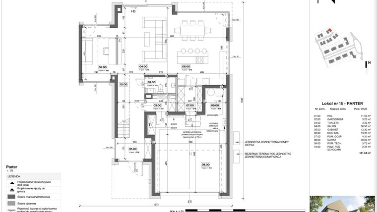 Rzut - Dom na sprzedaż 6 pokoi o powierzchni 257,94 m² - numer C-15 w Neo Natolin II