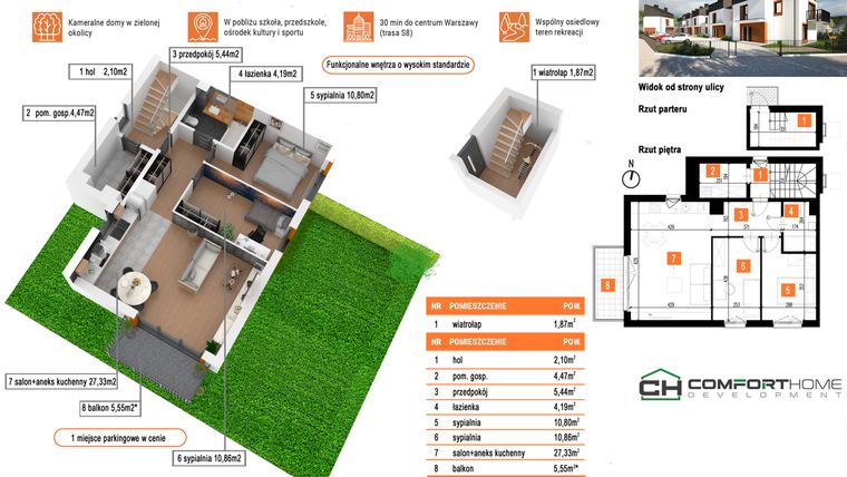 Rzut - Mieszkanie na sprzedaż 6 pokoi o powierzchni 117,73 m² - numer A2 w Osiedle Witosa