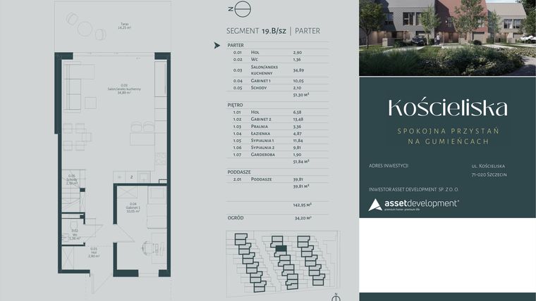 Rzut - Dom na sprzedaż 4 pokoje o powierzchni 142,95 m² - numer 19.B w Kościeliska